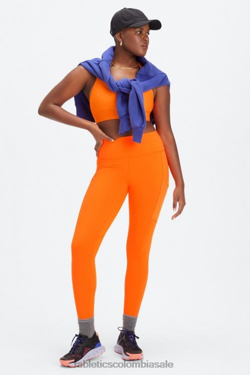 co Fabletics mujer sujetador deportivo on-the-go de impacto medio 114 parpadeo naranja 6ZJ061749