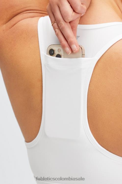 co Fabletics mujer sujetador deportivo on-the-go de impacto medio 115 blanco brillante 6ZJ061754