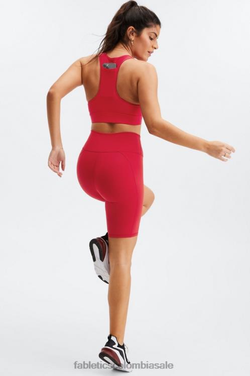 co Fabletics mujer sujetador deportivo on-the-go de impacto medio 115 rojo alto 6ZJ061760