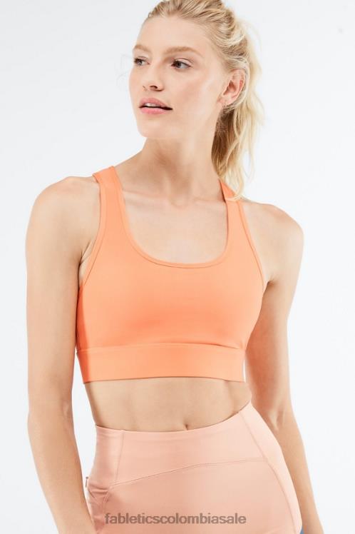 co Fabletics mujer sujetador deportivo on-the-go de impacto medio 117 explosión naranja 6ZJ061767