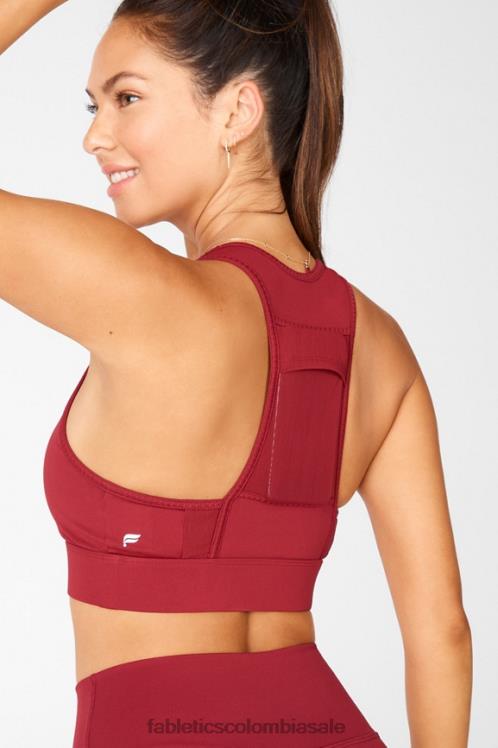 co Fabletics mujer sujetador deportivo on-the-go de impacto medio 117 ladrillo 6ZJ061770