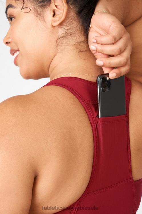 co Fabletics mujer sujetador deportivo on-the-go de impacto medio 118 ladrillo 6ZJ061771
