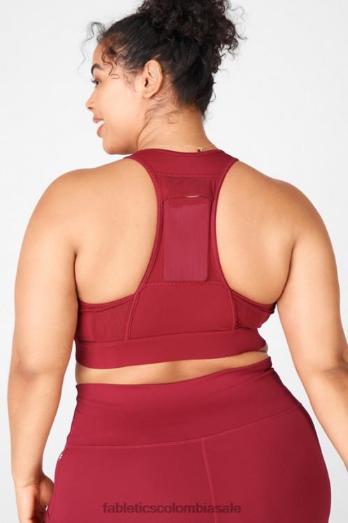 co Fabletics mujer sujetador deportivo on-the-go de impacto medio 118 ladrillo 6ZJ061771
