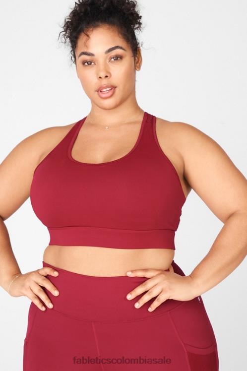 co Fabletics mujer sujetador deportivo on-the-go de impacto medio 118 ladrillo 6ZJ061771