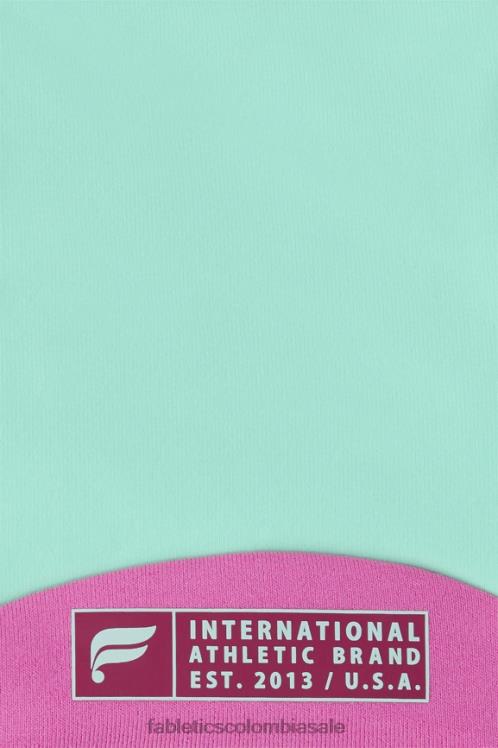 co Fabletics mujer sujetador deportivo on-the-go midi de impacto medio 127 bahía brumosa/rosa pop/mejillas sonrosadas 6ZJ061824