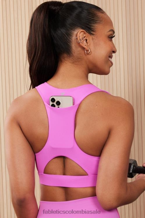 co Fabletics mujer sujetador deportivo on-the-go midi de impacto medio 127 escape rosa 6ZJ061821