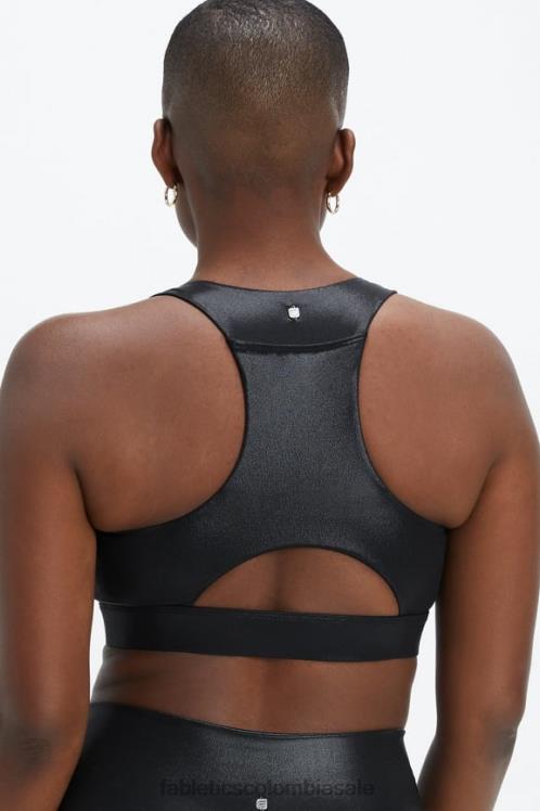 co Fabletics mujer sujetador deportivo on-the-go midi de impacto medio 127 hoja de niebla negra 6ZJ061820