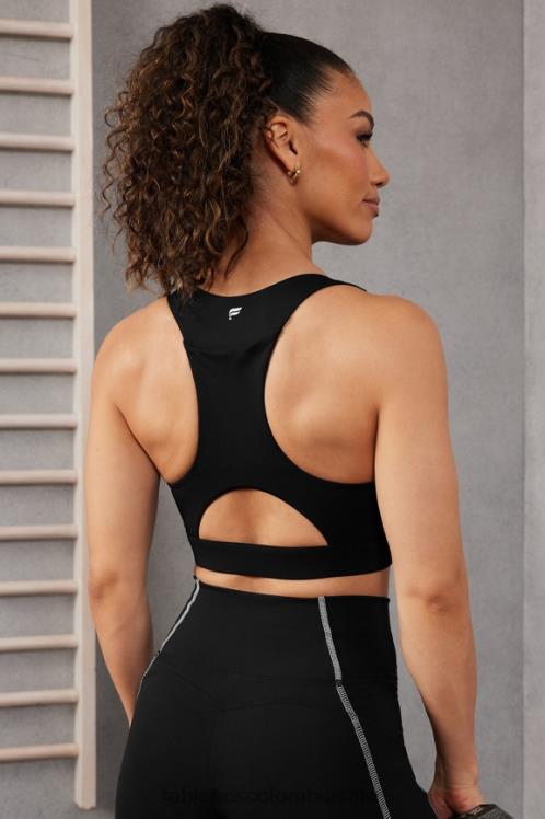 co Fabletics mujer sujetador deportivo on-the-go midi de impacto medio 127 negro 6ZJ061823