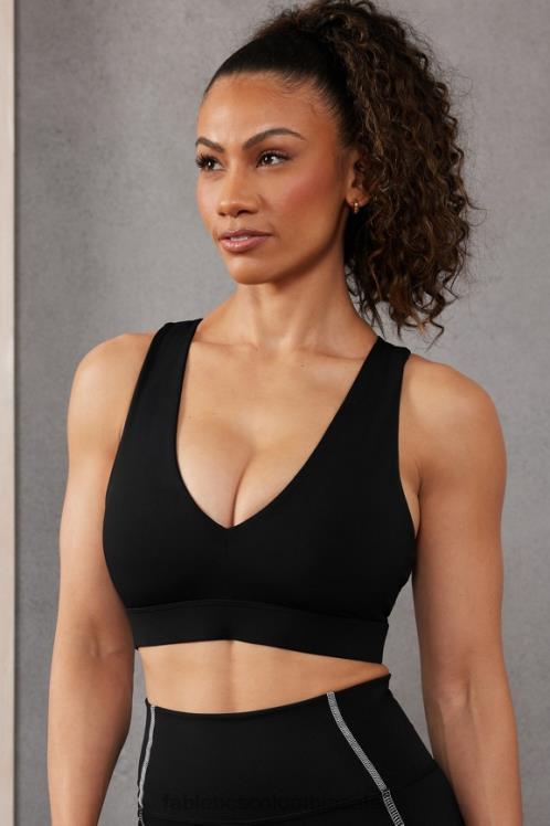 co Fabletics mujer sujetador deportivo on-the-go midi de impacto medio 127 negro 6ZJ061823