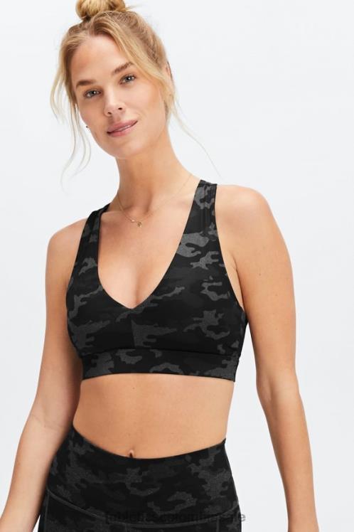 co Fabletics mujer sujetador deportivo on-the-go midi de impacto medio 128 camuflaje carbón 6ZJ061829
