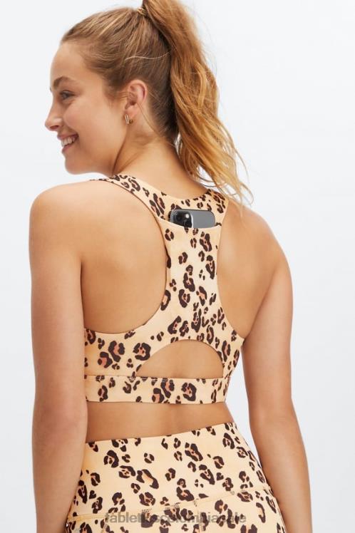 co Fabletics mujer sujetador deportivo on-the-go midi de impacto medio 129 leopardo del desierto 6ZJ061832