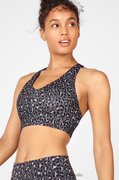 co Fabletics mujer sujetador deportivo on-the-go midi de impacto medio 130 sigilo/brillo negro 6ZJ061839