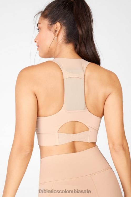 co Fabletics mujer sujetador deportivo on-the-go midi de impacto medio 131 café viejo 6ZJ061841