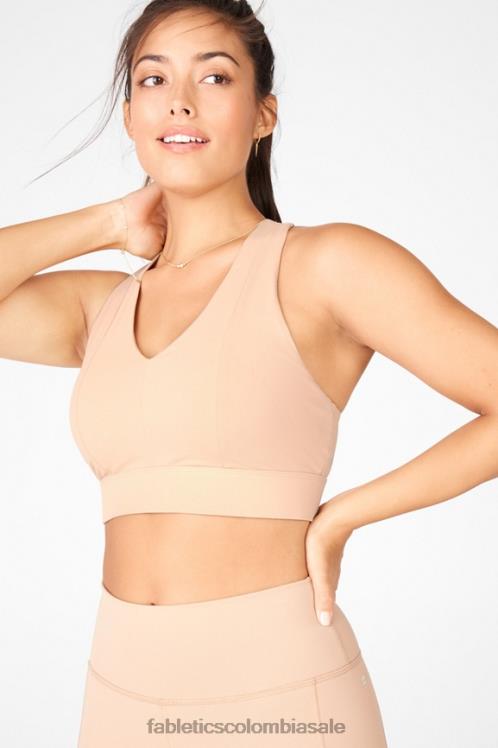 co Fabletics mujer sujetador deportivo on-the-go midi de impacto medio 131 café viejo 6ZJ061841