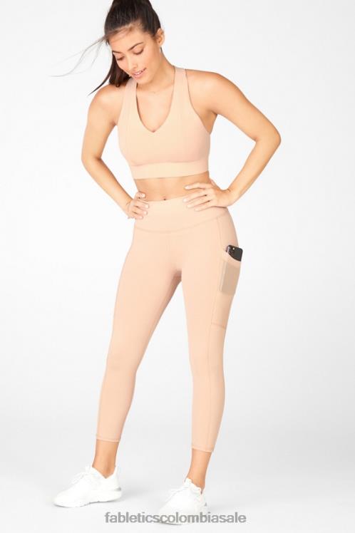co Fabletics mujer sujetador deportivo on-the-go midi de impacto medio 131 café viejo 6ZJ061841