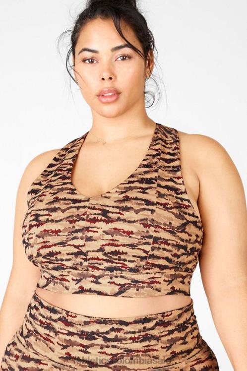 co Fabletics mujer sujetador deportivo on-the-go midi de impacto medio 131 logotipo de cacao tigresa/cacao 6ZJ061843