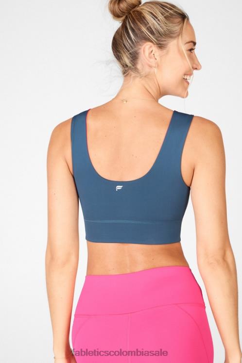 co Fabletics mujer sujetador deportivo reversible de impacto medio harlow azul nova/rosa peluche 6ZJ061871