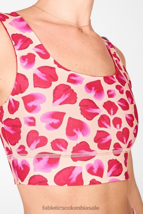 co Fabletics mujer sujetador deportivo reversible de impacto medio harlow caqui/pétalos de rosa 6ZJ061873