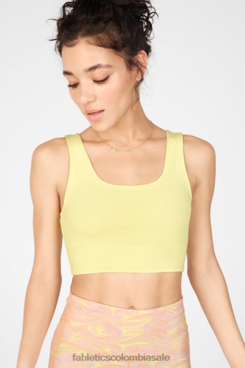 co Fabletics mujer sujetador deportivo reversible de impacto medio harlow mármol/crema de limón 6ZJ061874