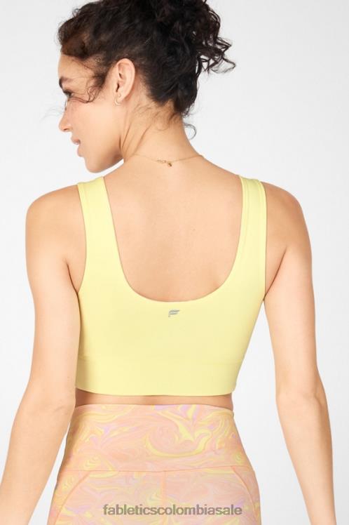 co Fabletics mujer sujetador deportivo reversible de impacto medio harlow mármol/crema de limón 6ZJ061874