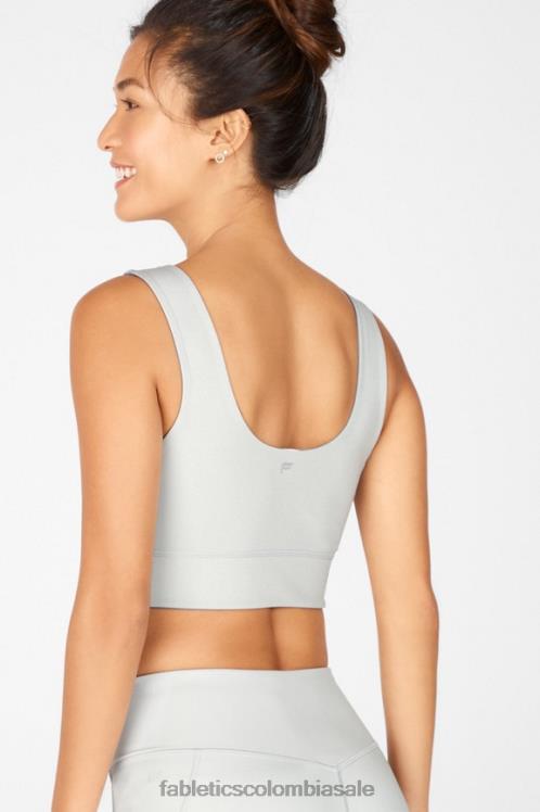 co Fabletics mujer sujetador deportivo reversible de impacto medio harlow nube de lluvia/gris ártico 6ZJ061870