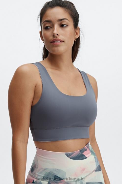 co Fabletics mujer sujetador deportivo reversible de impacto medio harlow paisaje de ensueño/nube de lluvia 6ZJ061867