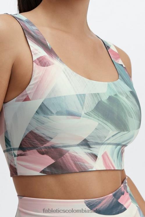 co Fabletics mujer sujetador deportivo reversible de impacto medio harlow paisaje de ensueño/nube de lluvia 6ZJ061867